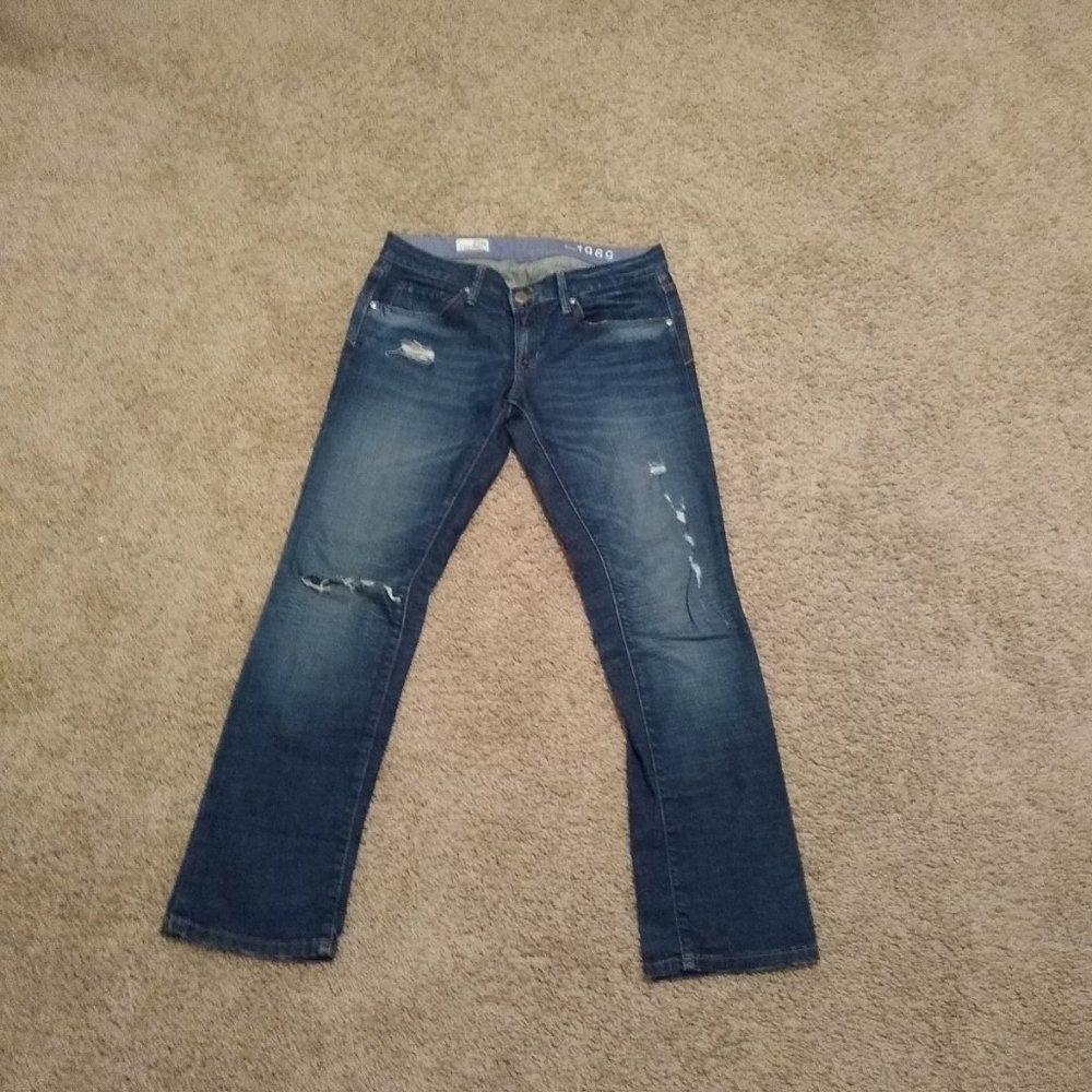 Gap | 1969 Easy Straight Frayed Jeans